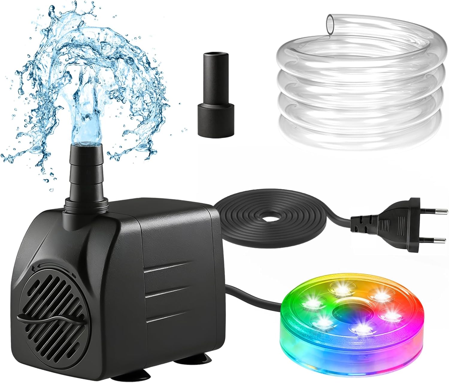 Pond Light Submersible - 210GPH Dalgıç Su Pompası LED Işıklı