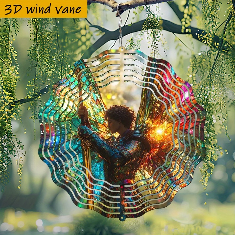 Outdoor Lighting Art - CIFBUY 3D Metal Gökkuşağı Işıklı Kanat