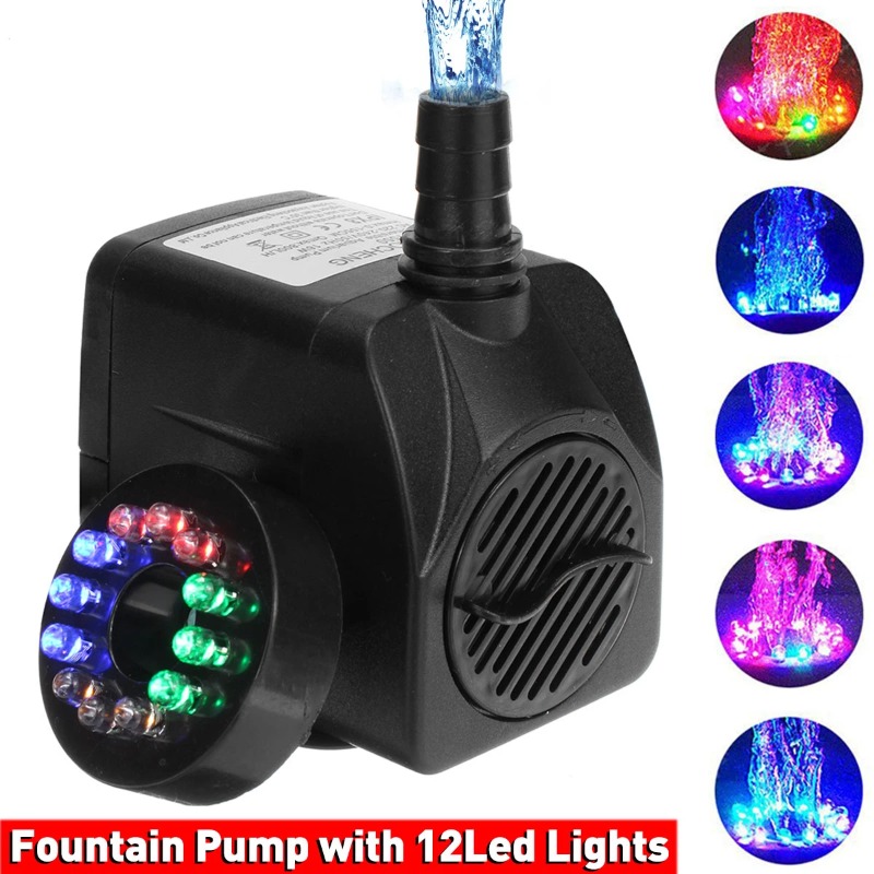 Pond Light Submersible - 16W LED Işıklı Çeşme Pompası Balık