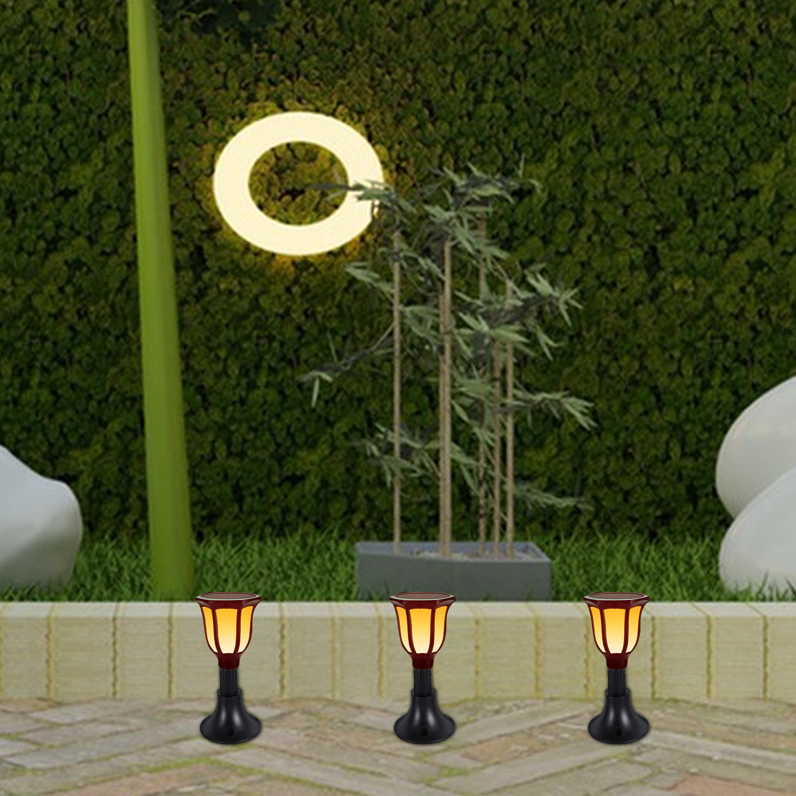 Outdoor Lighting In Ground - 10 Adet Bahçe Lambası Tabanı ABS