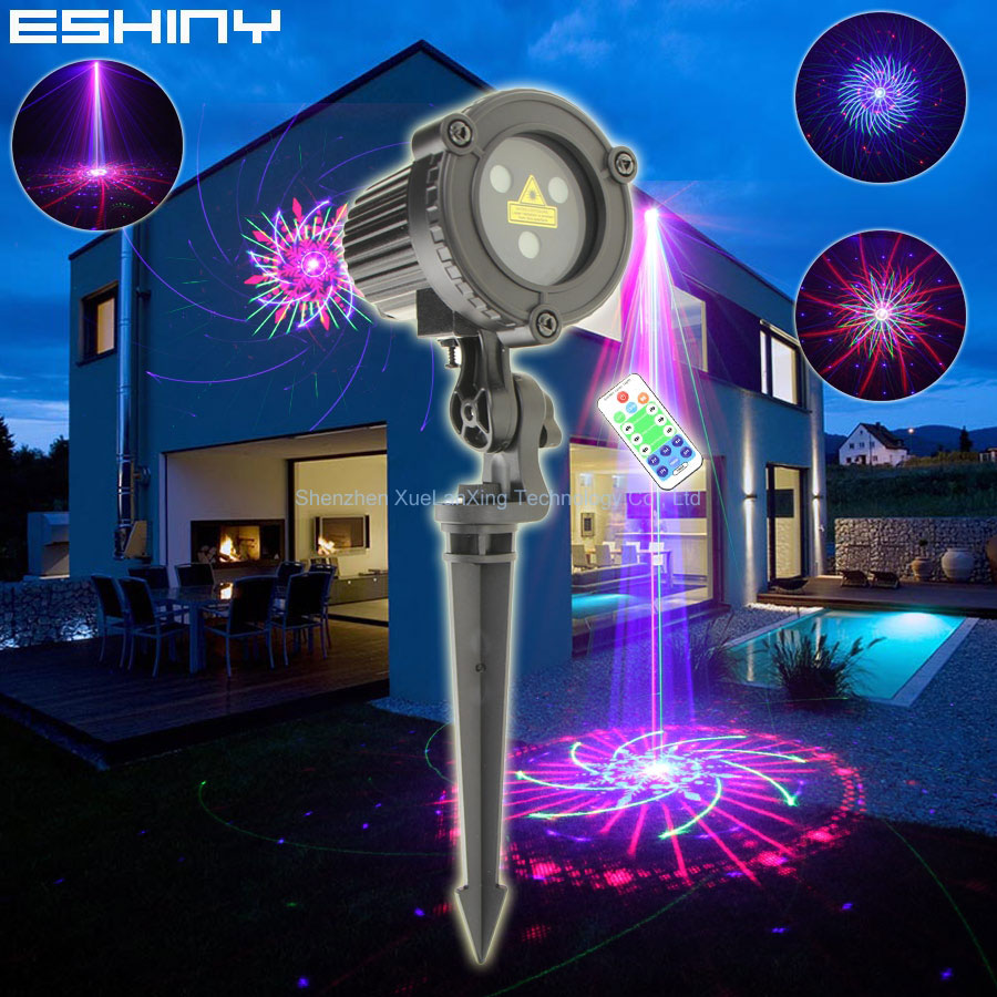 Outdoor Lighting Sconce - Ergb lazer peyzaj ışığı hareketli 60