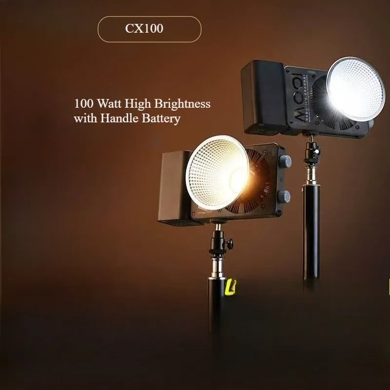 Outdoor Lighting Video Shooting - CINEPEER CX100 100W Profesyonel Taşınabilir Dolgu