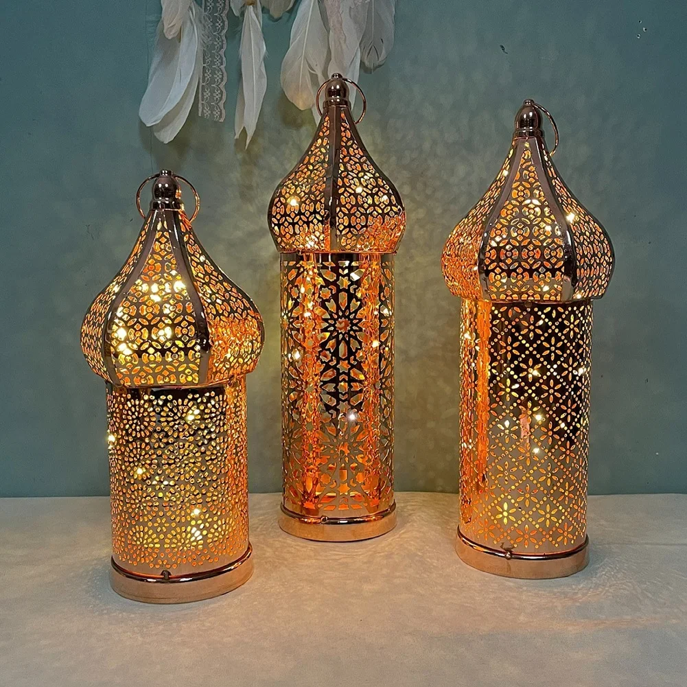 Outdoor Lighting Art - Fas Altın Içi Boş Demir Fener