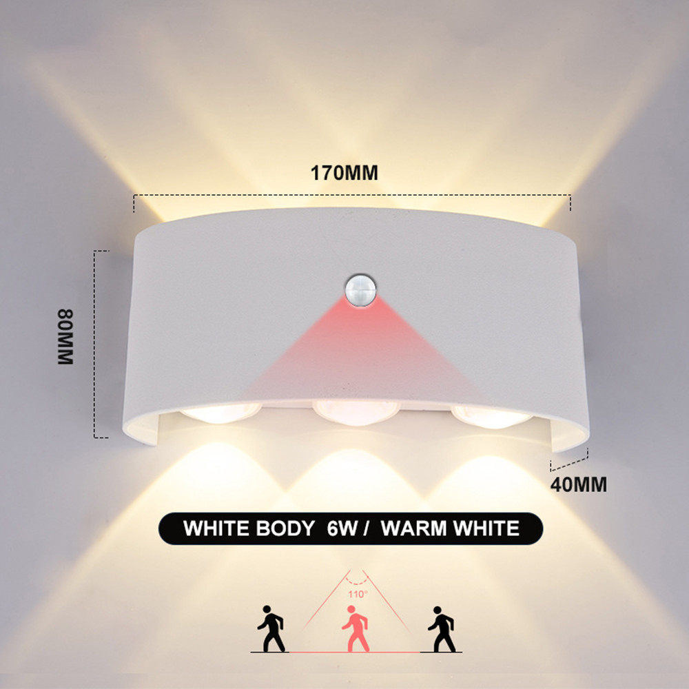 Outdoor Lighting Lux - PIR hareket sensörü duvar lambası AC85-265V