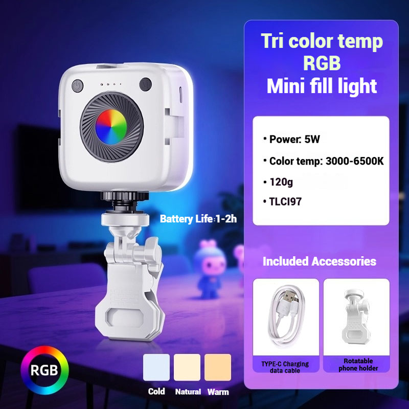 Outdoor Lighting Video Shooting - Mini RGB LED Video Dolgu Işığı