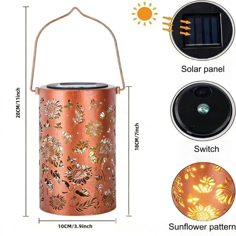 Renkli Ayçiçeği Sinek Kuşu Gün - Solar Lantern Hanging incelemesi ve fiyatı