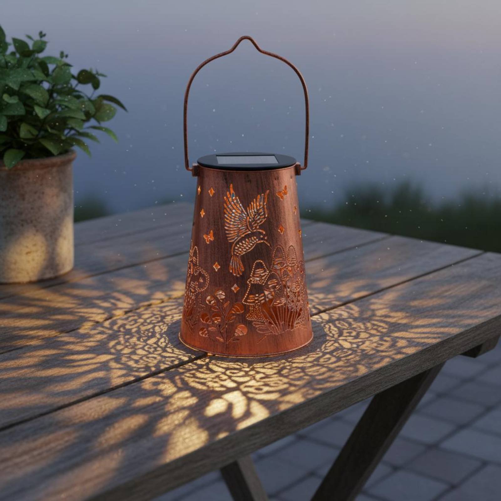 Çiçek Bahçesi Fener Desenli Ba - Solar Lantern Hanging incelemesi ve fiyatı
