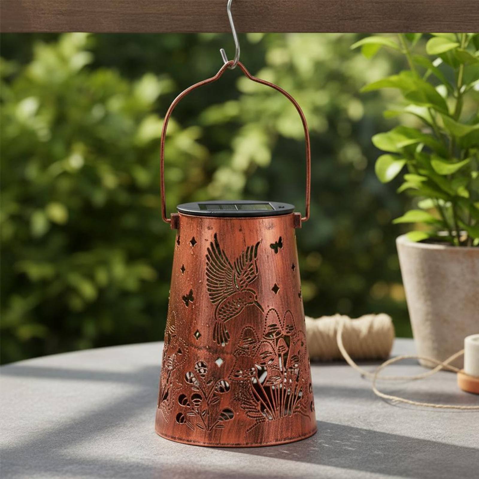 Çiçek Bahçesi Fener Desenli Ba - Solar Lantern Hanging incelemesi ve fiyatı