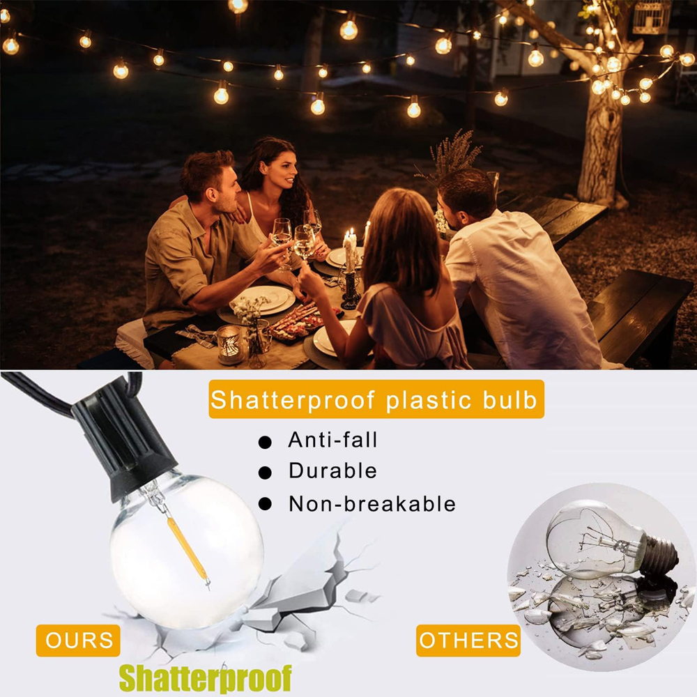 25FT/50FT G40 Şeffaf Küre Ampu - String Light Bistro incelemesi ve fiyatı