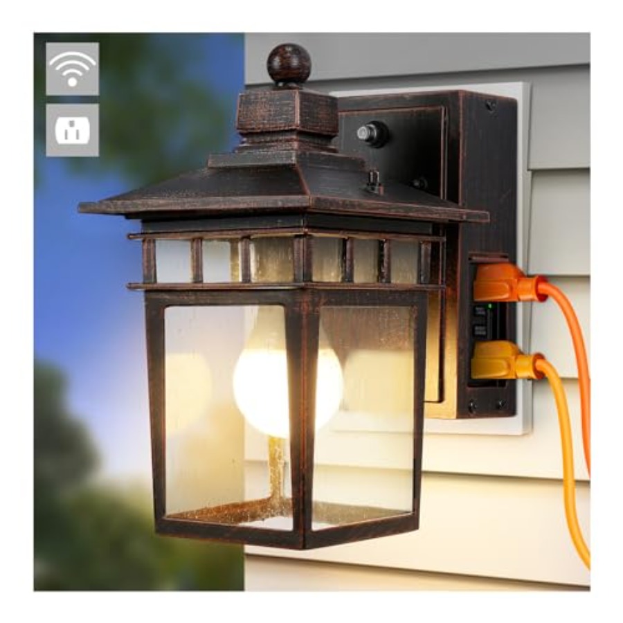 GFCI Prizli Dış Mekan Aydınlat - Outdoor Lighting Sconce incelemesi ve fiyatı