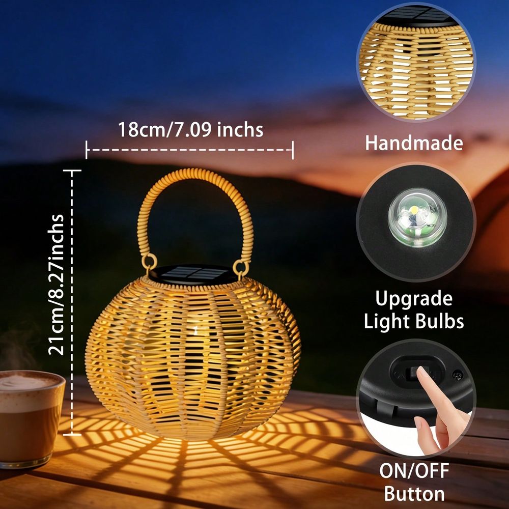 Ev Dekorasyonu İçin Rattan Gün - Solar Lantern Hanging incelemesi ve fiyatı