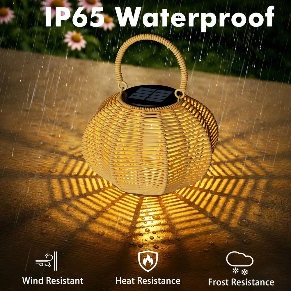 Ev Dekorasyonu İçin Rattan Gün - Solar Lantern Hanging incelemesi ve fiyatı