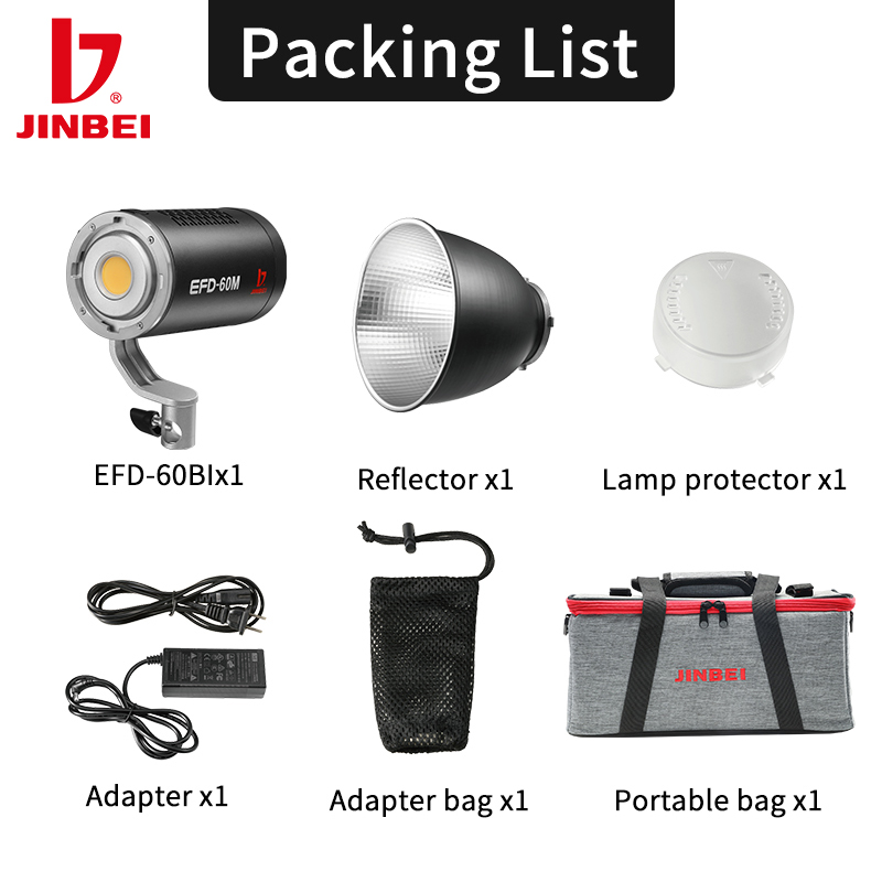 JINBEI EFD-60M Yüksek Kaliteli - Outdoor Lighting Video Shooting incelemesi ve fiyatı